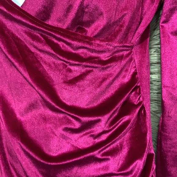 Preself velvet wrap over bodycon dress - Picture 8 of 15